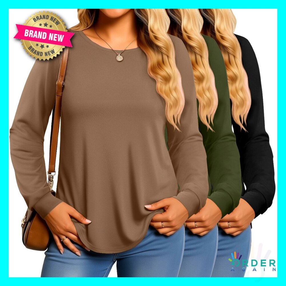 Oversized Long Sleeve Tunic Tops Soft Stretch Fabric Casual Minimal Chic